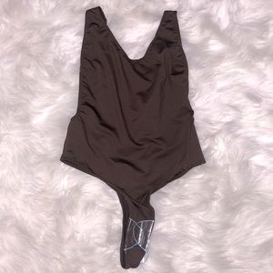 NEW THONG BODYSUIT HIGHLEG US4 BROWN